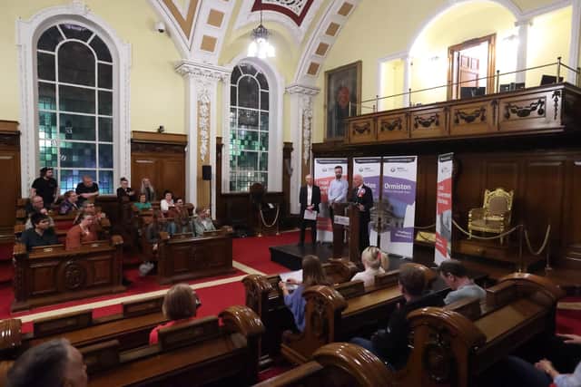 Jim Rodgers from the Ulster Unionist Party giving an acceptance speech at Belfast City Hall during the Northern Ireland council elections. But the UUP won only two seats in Belfast. Photo: Liam McBurney/PA Wire