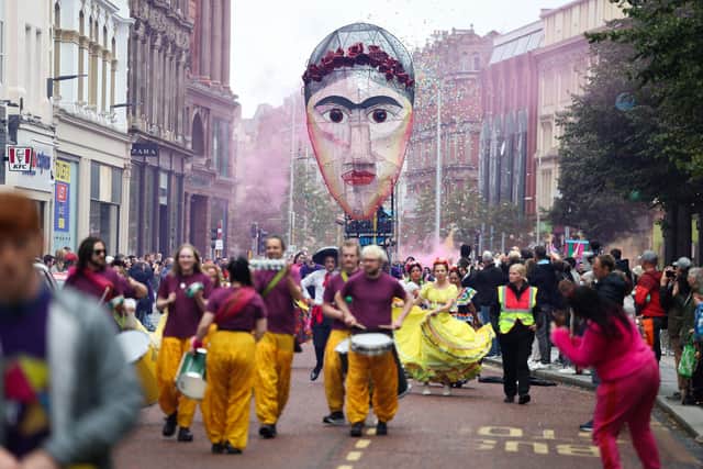 The Belfast Mela Carnival Parade. Photo by Kelvin Boyes / Press Eye.