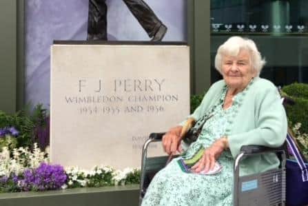 Joan Fitzpatrick on a visit to Wimbledon