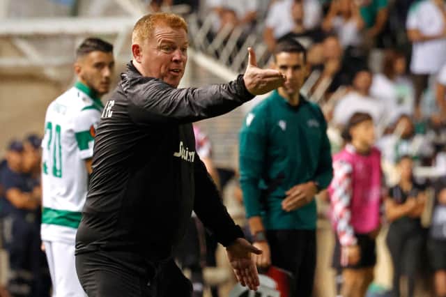Neil Lennon while in charge of Omonia.