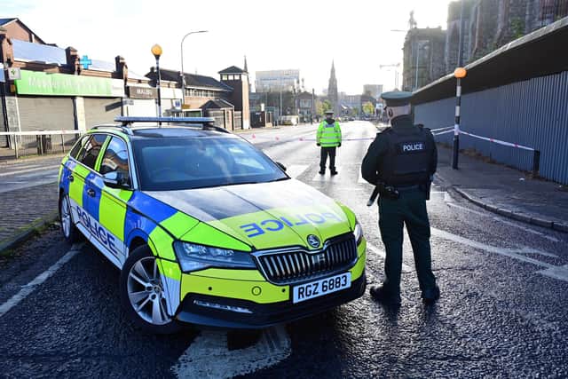 A cyclist has died in a north Belfast RTC