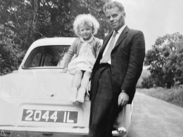 Joe Calvin with his daughter Ann. Mr Calvin was murdered 50 years ago this week