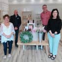 Northern Ireland entrepreneur Gina Thomson, owner of Causeway Aromatics, recently welcomed Mayor of Mid and East Antrim, Alderman Gerardine Mulvenna, to celebrate the opening of the company’s exciting new store in the grounds of Glenarm Castle. Pictured are Gina Thomson, owner, Causeway Aromatics, Ald Gerardine Mulvenna, mayor, Adrian Morrow, estate manager at Glenarm Castle Estates and Allastar McGarry, business vlient manager