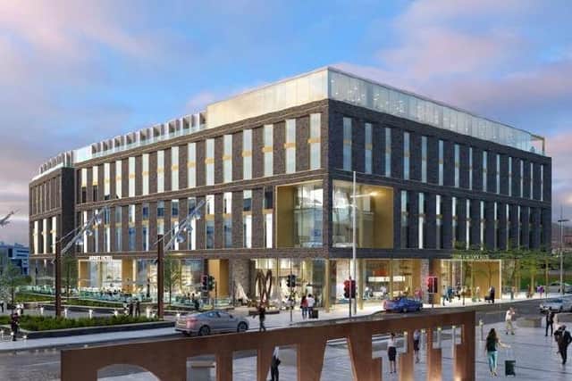 A £28 million development finance loan has been provided by the Northern Ireland Investment Fund (NIIF) to facilitate the development of the new hotel in Belfast's Titanic Quarter. The fund is managed by the lending team at CBRE and the loan will be delivered to the JMK group. Pictured is a CGI of the hotel