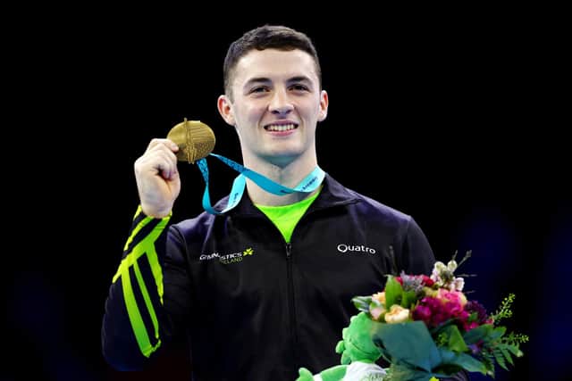 Rhys McClenaghan was named 2023 RTE Sportsperson of the Year on Saturday evening. PIC: Naomi Baker/Getty