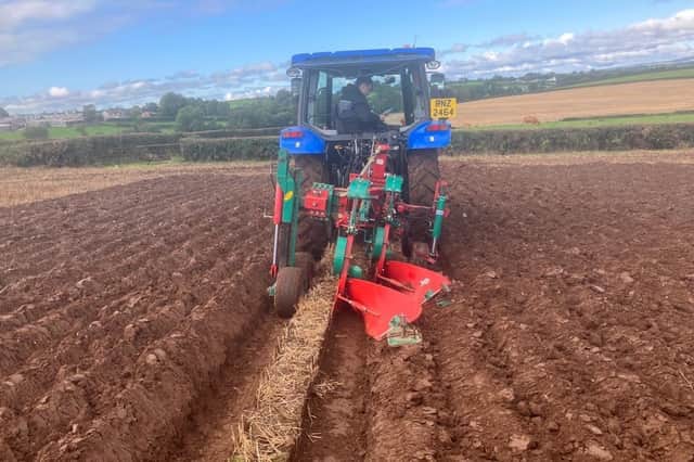 Northern Ireland teenager Jack Wright when he came third in the under 21s class at the recent National Ploughing Championships in Ratheniska, County Laois