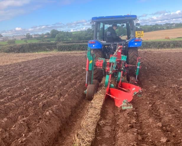 Northern Ireland teenager Jack Wright when he came third in the under 21s class at the recent National Ploughing Championships in Ratheniska, County Laois