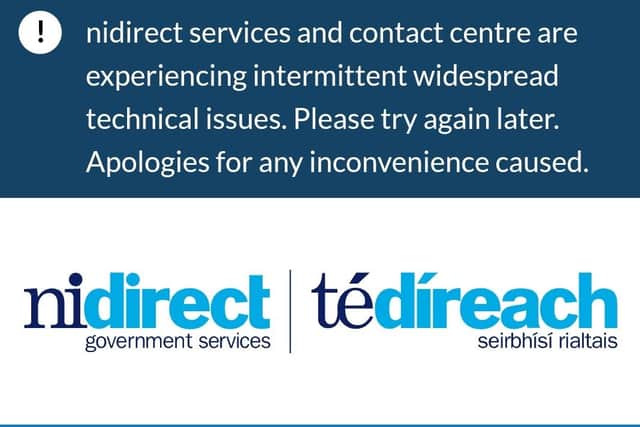 NI Direct services have been down