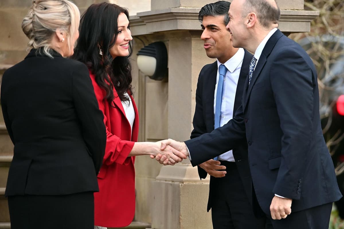 First Minister Michelle O'Neill and Deputy First Minister Emma Little-Pengelly meet Prime Minister Rishi Sunak