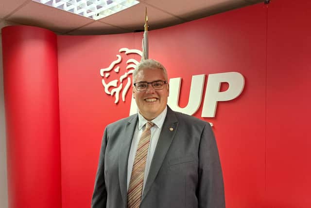 DUP leader Gavin Robinson, pictured at Party HQ in East Belfast, has spoken to the News Letter ahead of his party's annual conference.