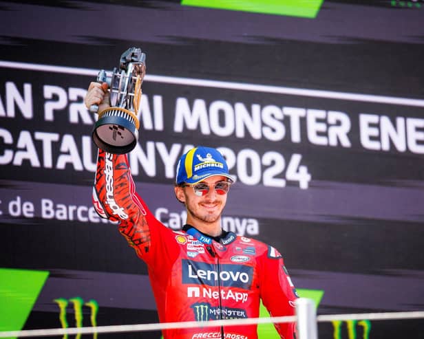 Pecc Bagnaia wins the Grand Prix of Catalunya. (Photo by Lenovo Ducati)