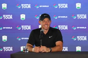 Northern Ireland's Rory McIlroy in a press conference following the Pro-Am prior to the DP World Tour Championship on the Earth Course at Jumeirah Golf Estates in Dubai, United Arab Emirates. (Photo by Andrew Redington/Getty Images)