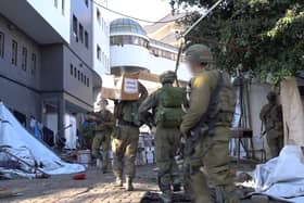 Image published by the IDF along with the caption: 'Yesterday, [Wednesday] IDF soldiers successfully transferred medical supplies while conducting searches for terrorist infrastructure within the Shifa Hospital in Gaza. While Hamas exploits Gazan civilians for its own survival, the IDF provides humanitarian aid in order to minimize civilian harm.'