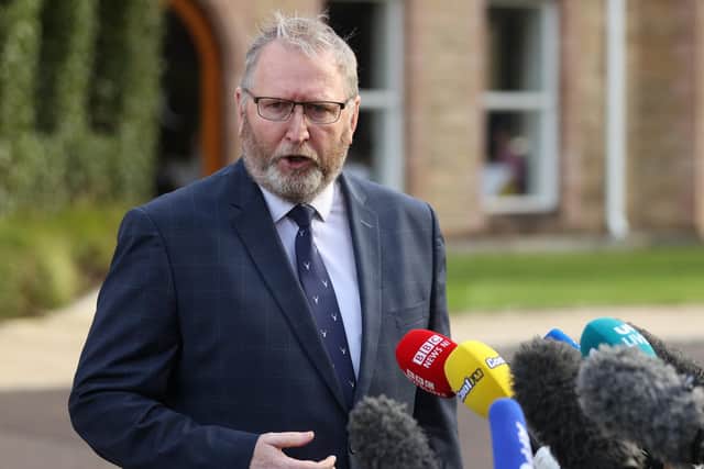 An opinion poll has suggested that support among unionist voters for UUP leader Doug Beattie (pictured) is only half that of DUP leader Sir Jeffrey Donaldson and almost half that for TUV leader Jim Allister.  Picture date: Friday February 17, 2023.