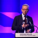 Minister for Levelling Up, Housing and Communities, Michael Gove during the Northern Ireland Investment Summit 2023 at the ICC, Belfast