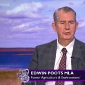 The DUP’s Edwin Poots during his appearance on the BBC’s ‘Sunday Politics’ yesterday