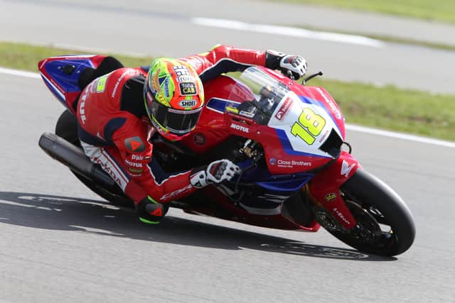 Northern Ireland's Andrew Irwin on the Honda Racing UK Fireblade at the opening round of the 2023 championship at Silverstone in April. Picture: David Yeomans Photography
