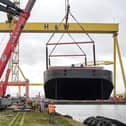 The first of 23 barges built at the iconic Harland & Wolff shipyard in Belfast. The barge will join Cory’s existing fleet of tugs and barges on the River Thames in London, and will be used to transport recyclable and non-recyclable waste