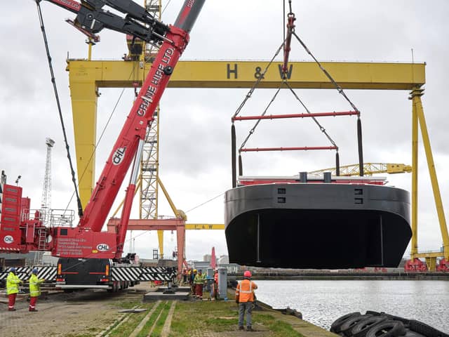 The first of 23 barges built at the iconic Harland & Wolff shipyard in Belfast. The barge will join Cory’s existing fleet of tugs and barges on the River Thames in London, and will be used to transport recyclable and non-recyclable waste