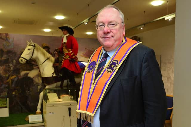 Mervyn Gibson (pictured here at Schomberg House in Belfast, by Arthur Allison of Pacemaker Press) has said that the order's complaint has 'hit a nerve'