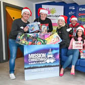 Presenters from a number of radio stations in Northern Ireland who have released a Christmas single to raise money for a children's charity. The single and music video featuring radio presenters from Downtown and Cool FM will promote the Cash for Kids charity's annual Mission Christmas appeal. Picture: Simon Graham/PA Wire
