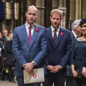 File photo dated 11/11/18 of the Duke and Duchess of Cambridge (now the Prince and Princess of Wales) and the Duke and Duchess of Sussex attending a National Service to mark the centenary of the Armistice at Westminster Abbey, London. The Duchess of Sussex has appeared to suggest it was "jarring" to the Prince and Princess of Wales that she hugged them when they first met. Speaking in their Netflix docuseries, "Harry and Meghan", she said she found the "formality" of the royal family "surprising".