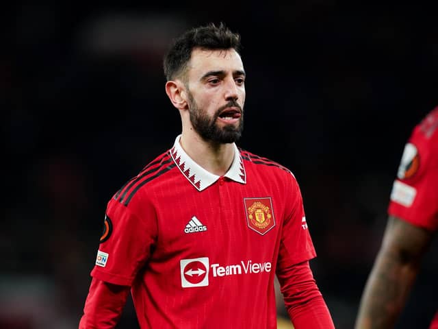 Bruno Fernandes, who deserves a ban of at least five games and should not captain Manchester United, according to charity Ref Support UK.