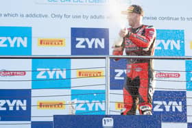 Northern Ireland's David Allingham clinched the National Superstock 1000 Championship at Brands Hatch in Kent on Saturday. (Photo by Ian Hopgood)
