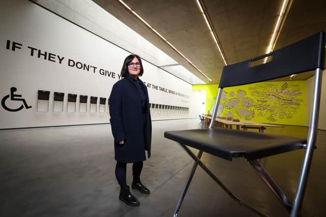 Pull Up A Chair: Elaine Forde, Creative Learning and Engagement Manager at the MAC prepares to join guests 'At The Table' - which is part of a new trio of visual arts exhibitions at the MAC