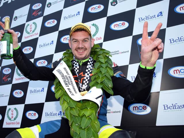 Neil Kernohan was a winner in the Lightweight 250 race at the Ulster Grand Prix in 2019