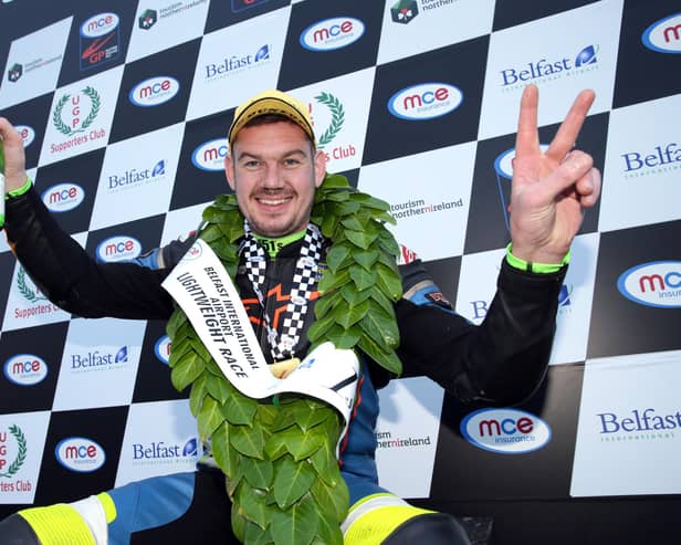 Neil Kernohan was a winner in the Lightweight 250 race at the Ulster Grand Prix in 2019