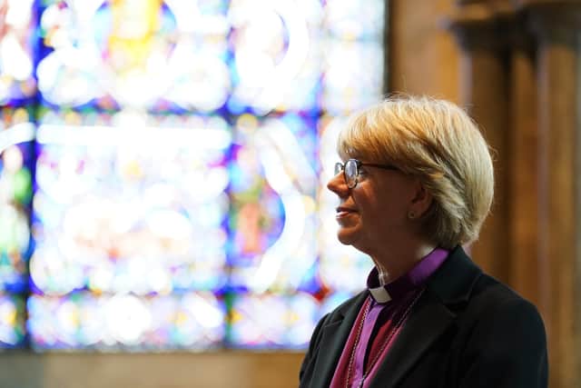 Archbishop of Canterbury-designate Dame Sarah Mullally poses in the St Anselm Chapel in Canterbury Cathedral, Kent, following the announcement that she will be the 106th archbishop of Canterbury, the first time a woman has been appointed to the role in the Church of England's history. Photo: Gareth Fuller/PA Wire