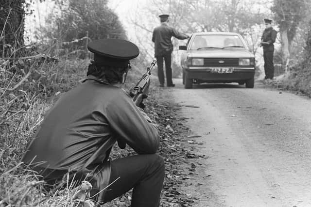 An RUC patrol in the border area in the 1980s
