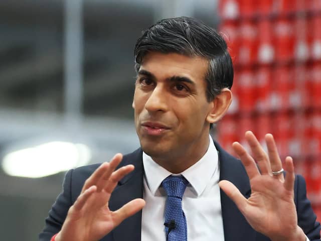 Prime Minister Rishi Sunak holds a Q&A session with local business leaders during a visit to Coca-Cola HBC in Lisburn last month. Mr Sunak’s Windsor Framework deal with the EU ‘would yank NI away from GB’, says Ben Habib