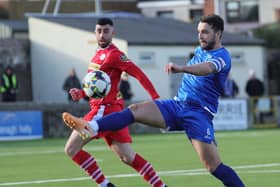 Chris Hegarty (right) is getting back up to speed following injury, says Dungannon Swifts boss Rodney McAree