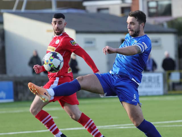 Chris Hegarty (right) is getting back up to speed following injury, says Dungannon Swifts boss Rodney McAree