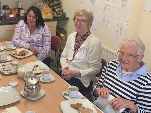 Members enjoying the luncheon club supported by C.O.A.S.T. (Causeway Older & Active Strategic Team) and run by The Glens Community Association. C.O.A.S.T were recently awarded a £479,876 grant from The National Lottery Community Fund to support 1,700 older people, to reduce isolation and improve wellbeing. This grant is part of an overall announcement of £4,693,921 of National Lottery funding benefiting 128 projects across Northern Ireland.