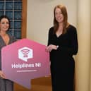 600,000 calls made to Helplines NI members in 2023, that's over 1600 calls a day and 11500 a week, yet only one in five people volunteer in Northern Ireland. Pictured are Clodagh Crowe and Claire O'Prey, co-chairs of Helplines NI calling on people to explore volunteering opportunities with a telephone helpline