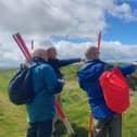 Surveying on Binevenagh Mountain. Picture: Submitted