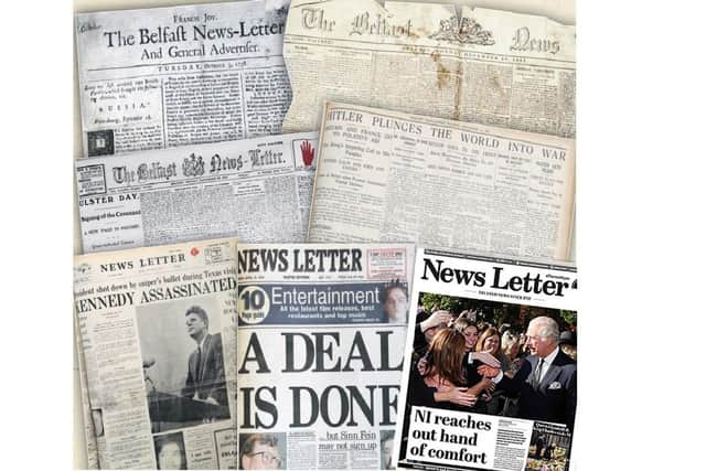 The Belfast News Letter, founded in 1737, is the oldest English language daily newspaper in the world. This is a montage of front pages over its 287 year history. It is owned by NationalWorld, which has accepted a takeover bid but says it is still open to a superior offer