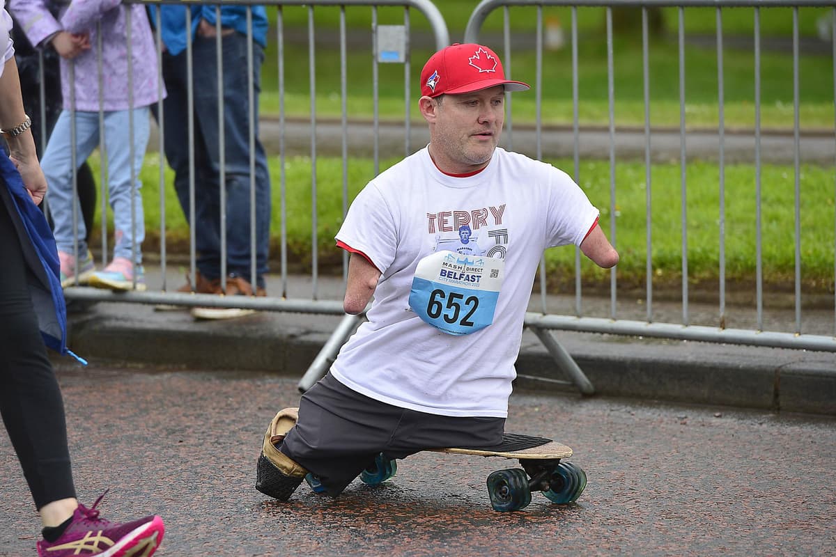 Chris Koch completes 26.2 miles on a skateboard as he raises money for charity and worthwhile causes