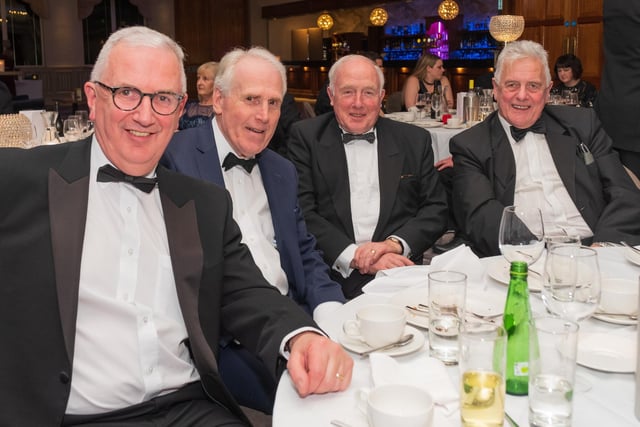 Ex Stormont ministers Danny Kennedy (left), Dermot Nesbitt, councillor Jim Speers and ex MEP Jim Nicholson