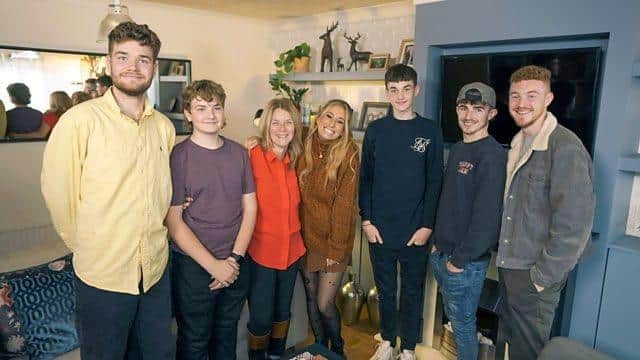 Stacey helps single mum Claire and her family of five boys