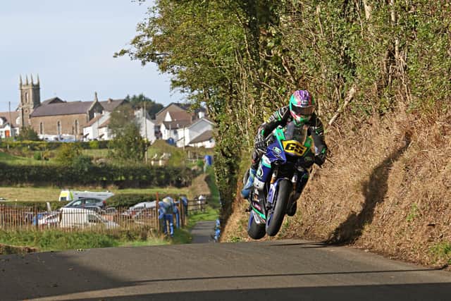 Michael Sweeney claimed pole position in the Supersport class on his Yamaha at the Mid-Antrim 150.