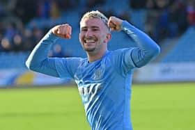 Alex Gawne's strike against Coleraine last weekend helped Ballymena United move clear of the bottom. PIC: Colm Lenaghan/Pacemaker