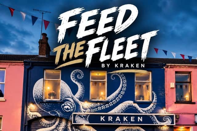 Kraken Fish & Chips in Killyleagh launched its Feed the Fleet initiative in September with free meals for children and will offer complimentary fish suppers to over-65s this Wednesday as a thank you to the local community. Credit Facebook