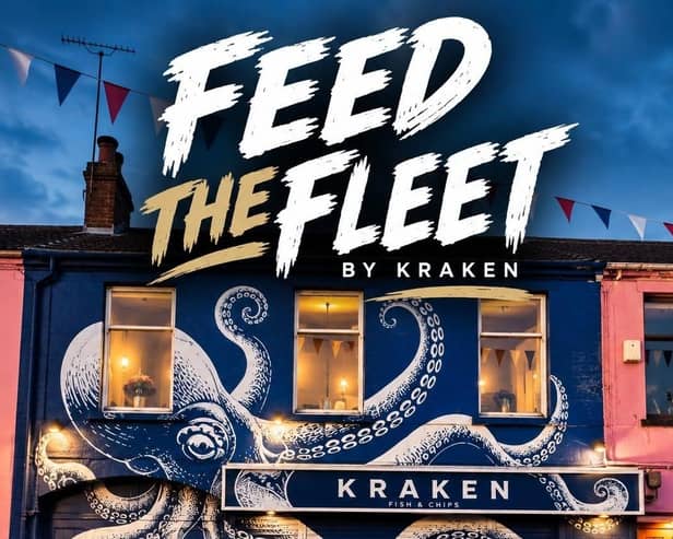Kraken Fish & Chips in Killyleagh launched its Feed the Fleet initiative in September with free meals for children and will offer complimentary fish suppers to over-65s this Wednesday as a thank you to the local community. Credit Facebook