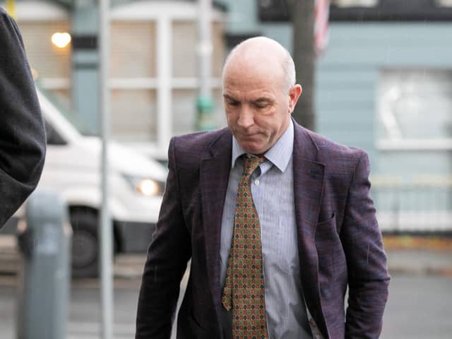 Former Kilkenny hurler DJ Carey at the Criminal Courts of Justice in Dublin, where he is due to be sentenced after pleading guilty to inducing people to give him money after fraudulently claiming to have cancer.