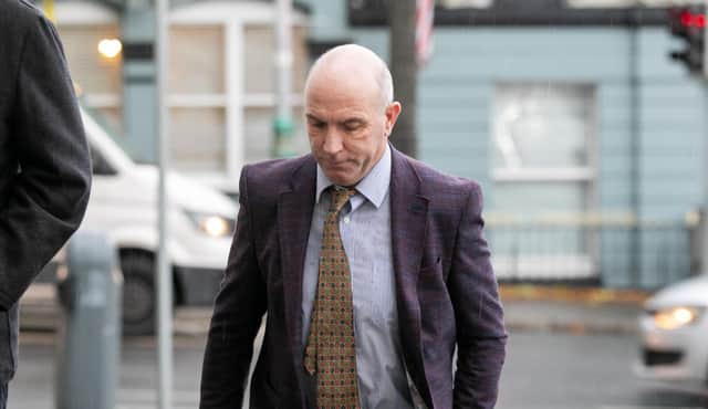 Former Kilkenny hurler DJ Carey at the Criminal Courts of Justice in Dublin, where he is due to be sentenced after pleading guilty to inducing people to give him money after fraudulently claiming to have cancer.