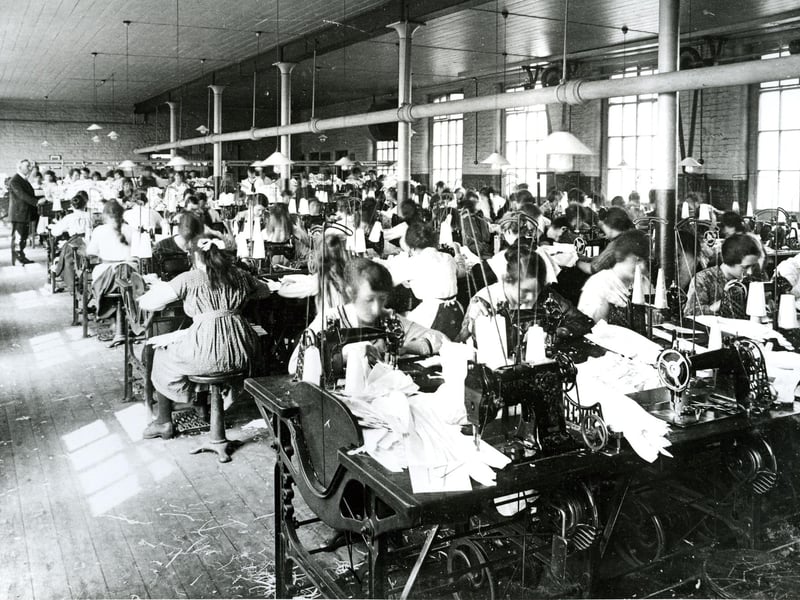 Shirt factory floor in the 1920s Courtesy of Derry City and Strabane District Council Museum Services